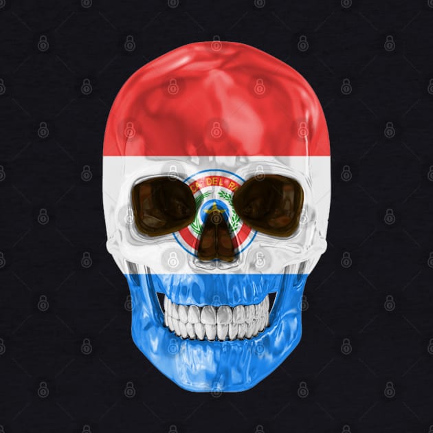 Paraguay Flag Skull - Gift for Paraguayan With Roots From Paraguay by Country Flags